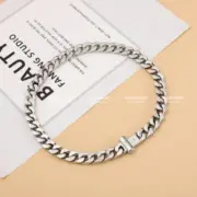 1V 20SS Necklace Chain Links 銀色 古巴項鍊 鋼項鍊 吊墜 50CM：圖片 4