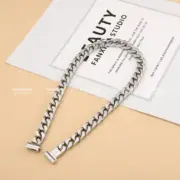 1V 20SS Necklace Chain Links 銀色 古巴項鍊 鋼項鍊 吊墜 50CM：圖片 5