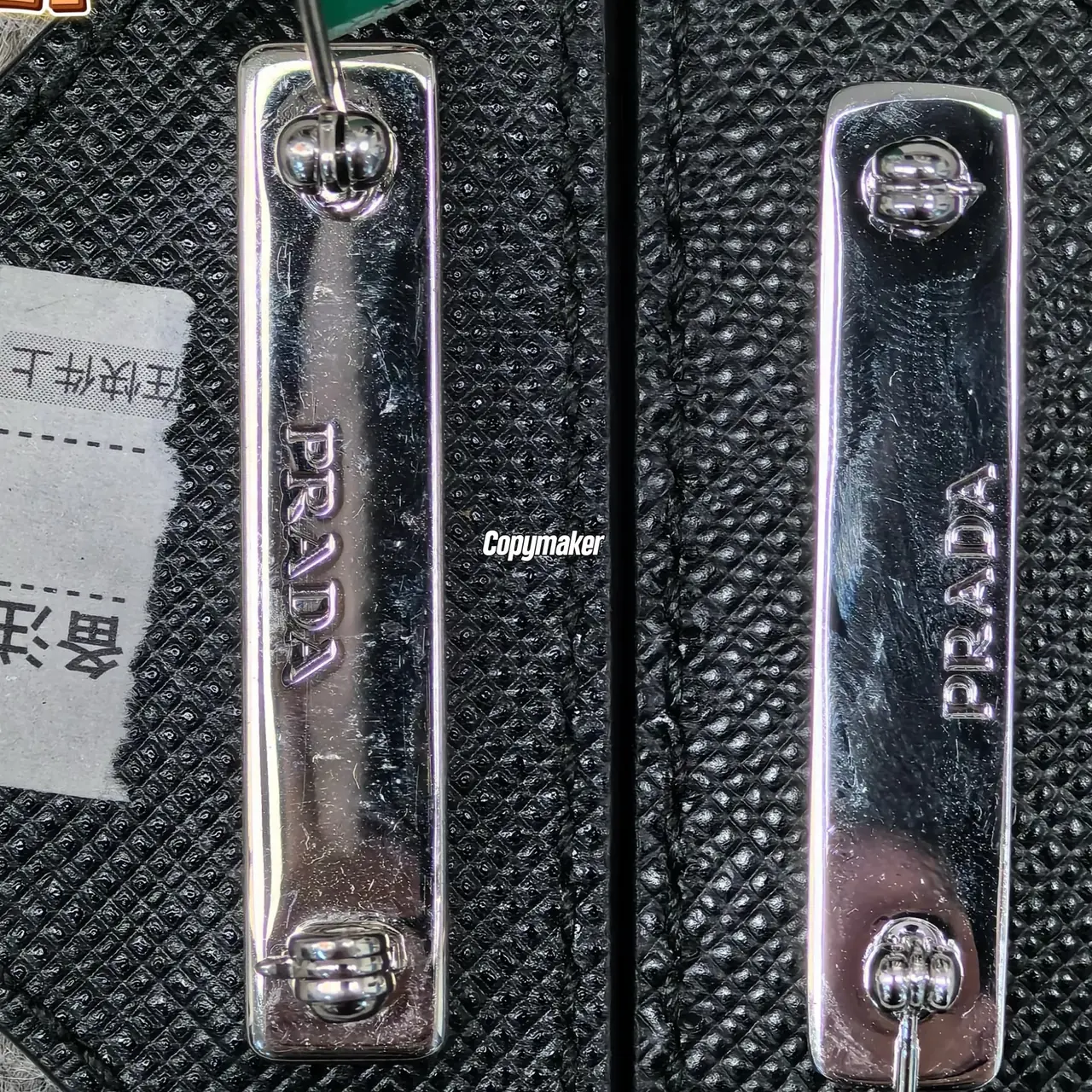 【預售】【過驗】PRA 21SS Saffiano 原廠三角牌三角標徽章皮革 胸針飾品墜飾 黑色