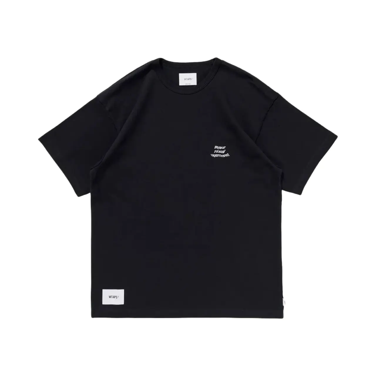 【預售】WTAPS 25SS LIM/SS/COTTON 毛邊剪裁 刺繡字母 素色短袖T恤
