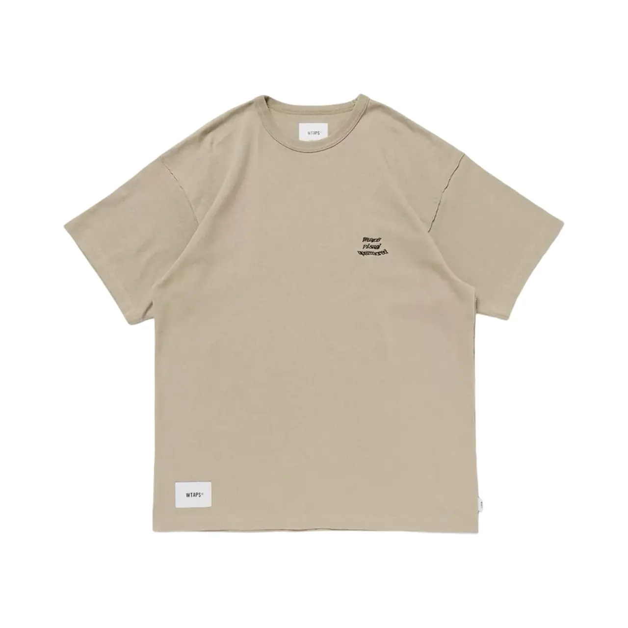 【預售】WTAPS 25SS LIM/SS/COTTON 毛邊剪裁 刺繡字母 素色短袖T恤