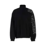 【預售】【福利回饋】BLC 巴黎 23FW 經典字母刺繡 搖粒絨外套運動外套夾克 黑色