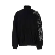 【預售】【福利回饋】BLC 巴黎 23FW 經典字母刺繡 搖粒絨外套運動外套夾克 黑色