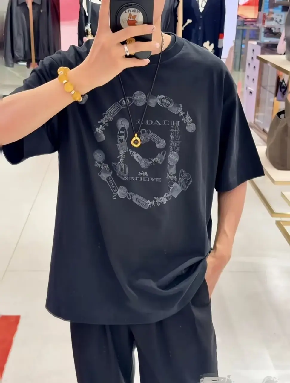 【預售】C0ACH x CLOT 26SS 經典聯名 水墨印花 短袖T恤 黑/白