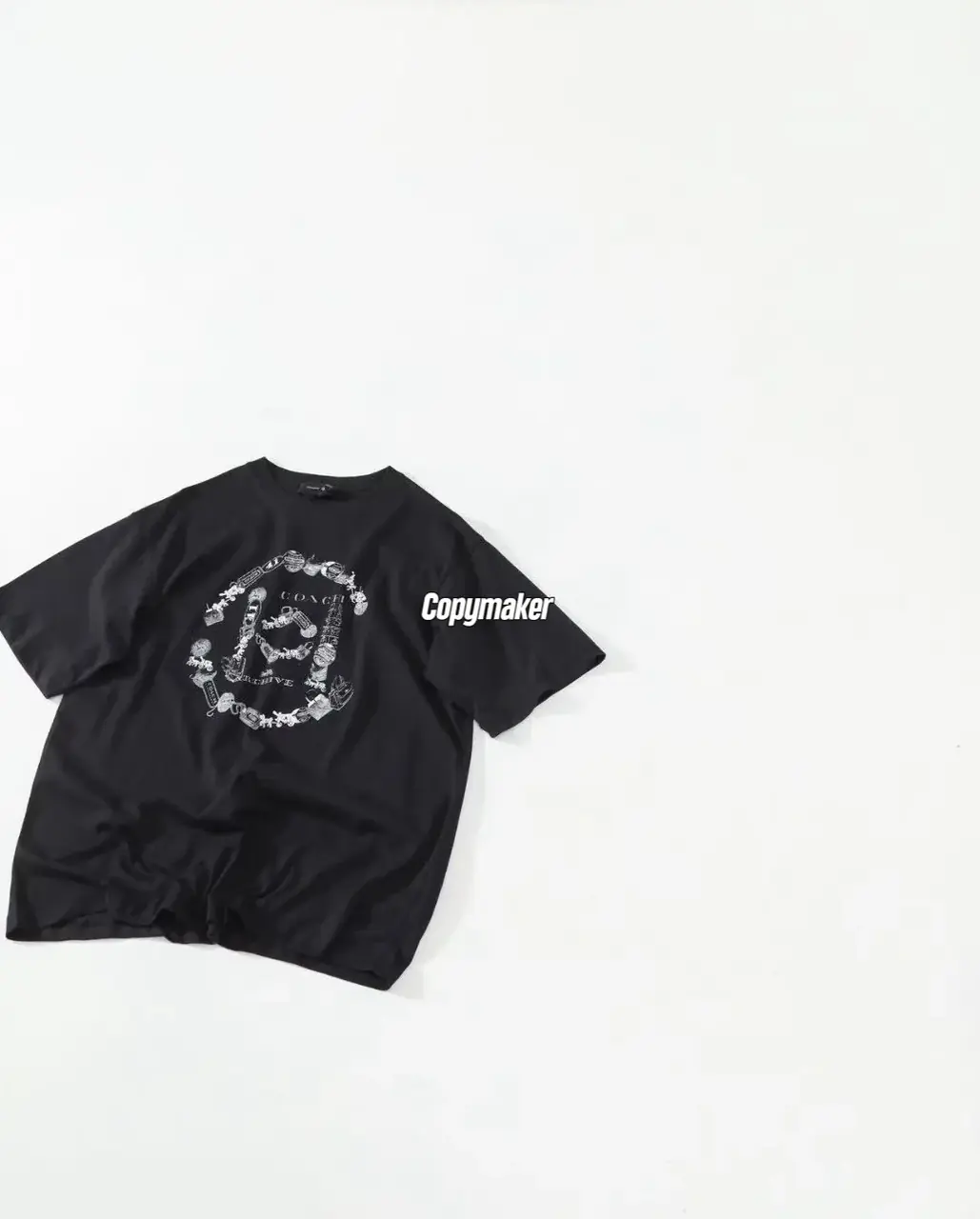 【預售】C0ACH x CLOT 26SS 經典聯名 水墨印花 短袖T恤 黑/白