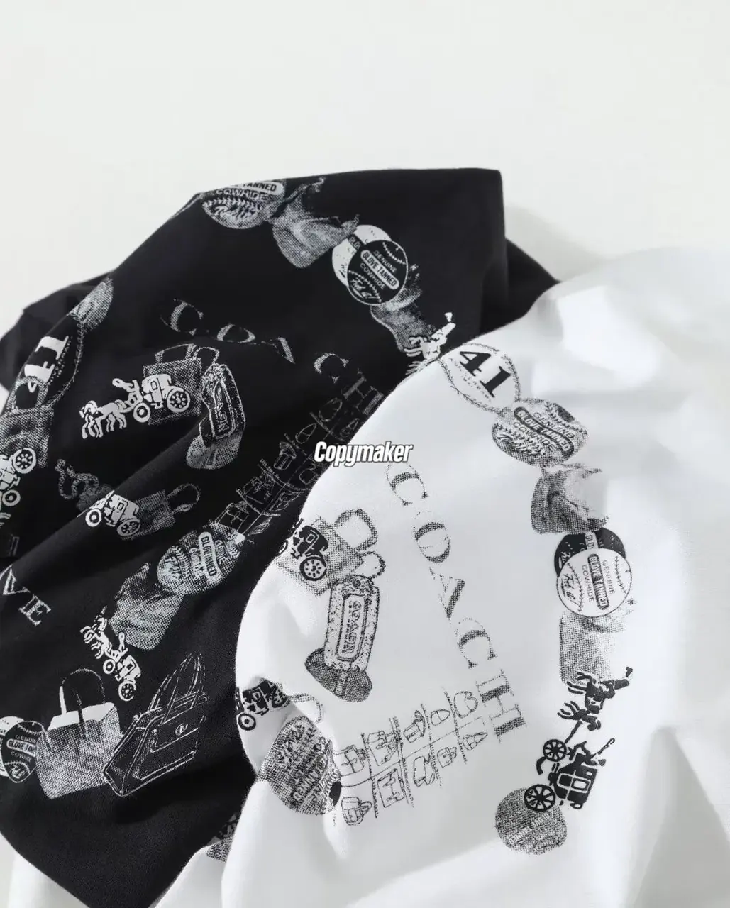 【預售】C0ACH x CLOT 26SS 經典聯名 水墨印花 短袖T恤 黑/白