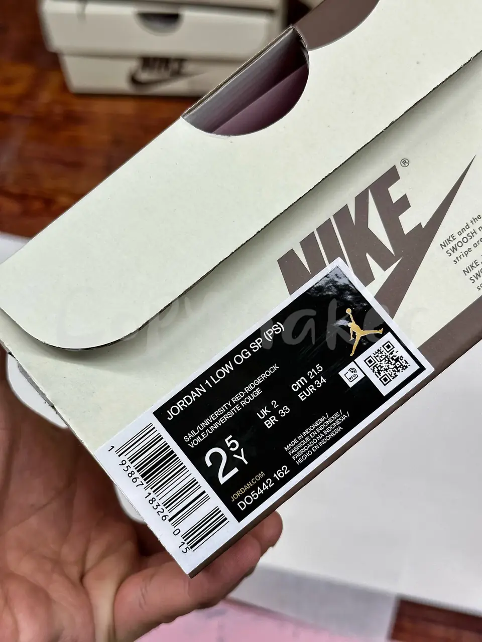 【預售】Travis Scott x AJ1 Low OG “Reverse Mocha” 聯名 反轉摩卡 白棕 倒鉤 童鞋 中童 AJ1