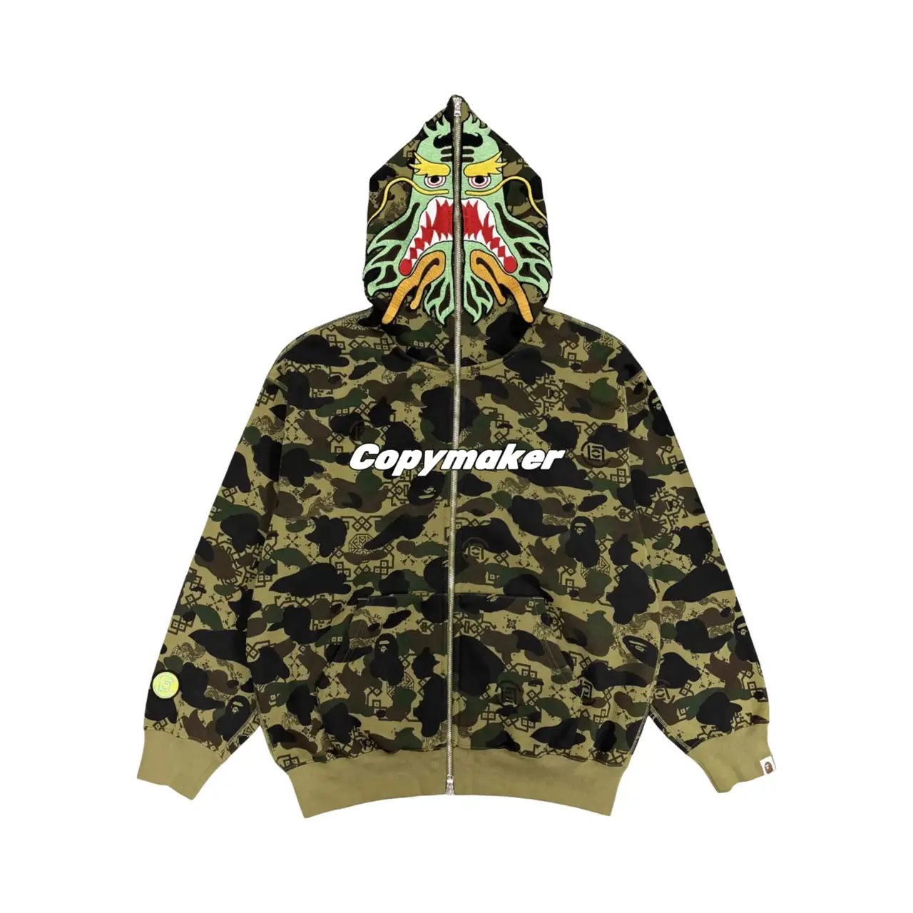 【預售】A bathing ape BAPE x CLOT 25SS 經典聯名 神龍刺繡 迷彩滿版連帽外套夾克