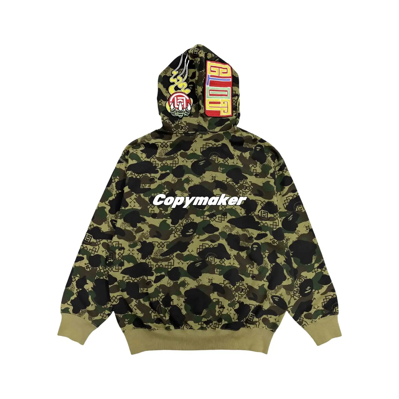 【預售】A bathing ape BAPE x CLOT 25SS 經典聯名 神龍刺繡 迷彩滿版連帽外套夾克