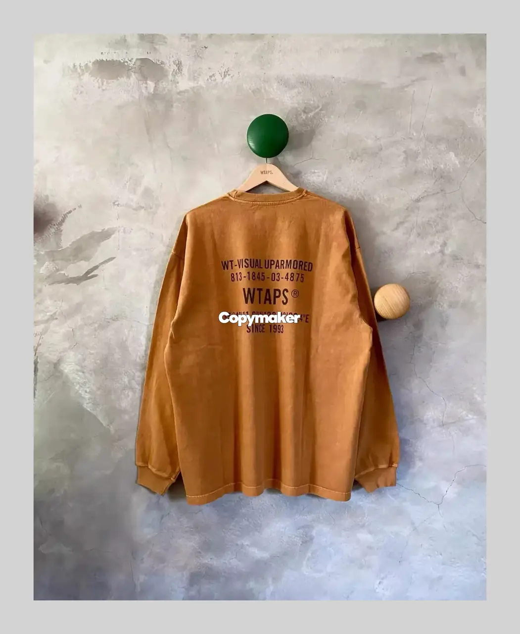 【預售】【雙11新品】WTAPS 25AW SPECLS COTTON 水洗蠟染 印花字母 長袖T恤 三色