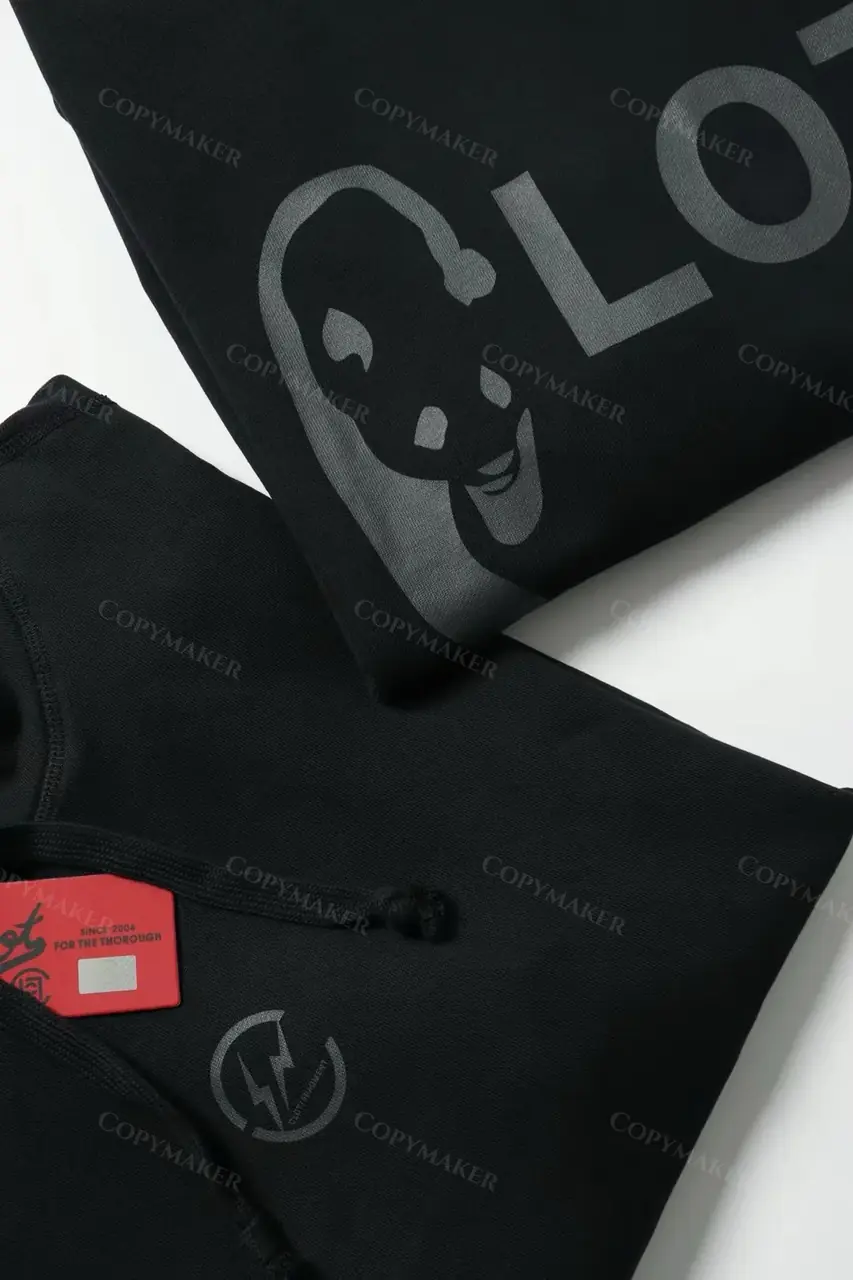 CLOT x FRAGMENT 23SS 20周年聯名閃電熊貓印花 重磅水洗 帽T連帽衛衣 藤原浩