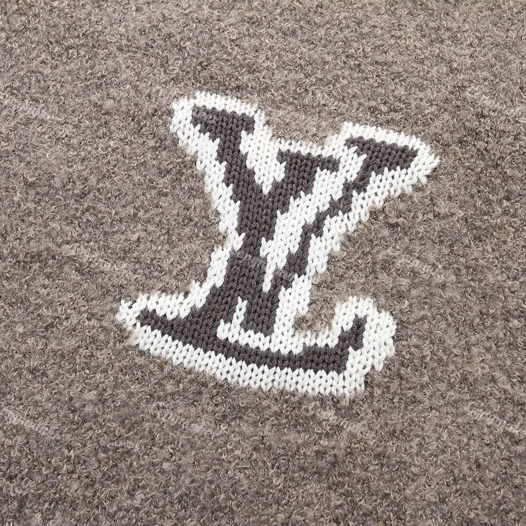 1V 23FW 素色雙面logo 羊毛混紡 圓領毛衣衛衣大學T長袖 針織