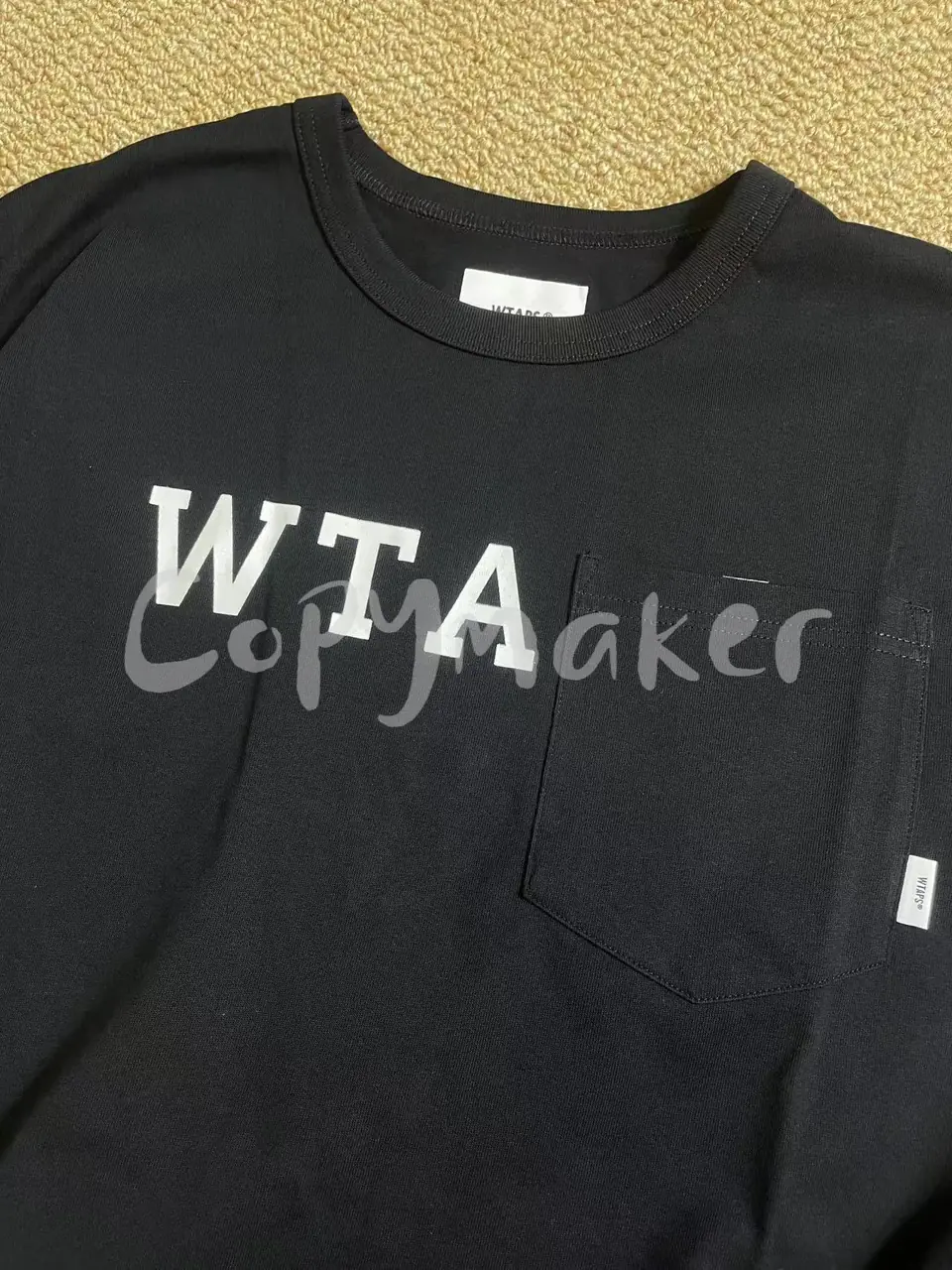 WTAPS 23SSDESIGN CTPL.COLLEGE 口袋印花 日系 圓領短袖T恤