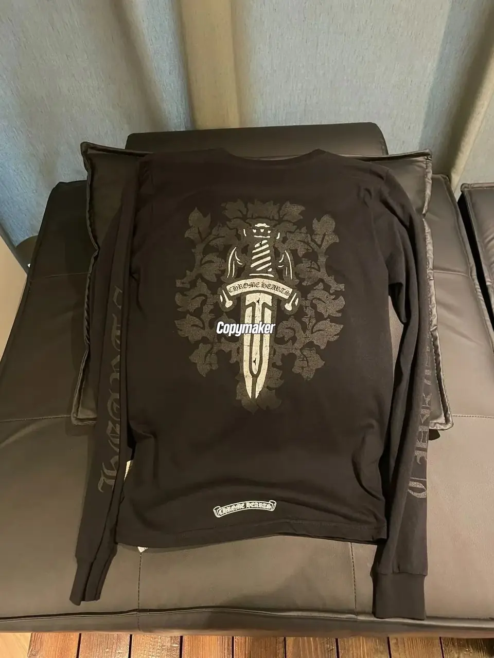 【預售】【福利回饋】Chrome Hearts 25FW 暗紋藤蔓寶劍梵文字母 華夫格長袖T恤 CH 克羅心