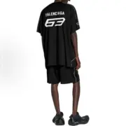 【現貨】巴黎 BLC 25SS x Lamborghini 聯名 車標刺繡logo 短袖T恤足球衣 黑色：圖片 5