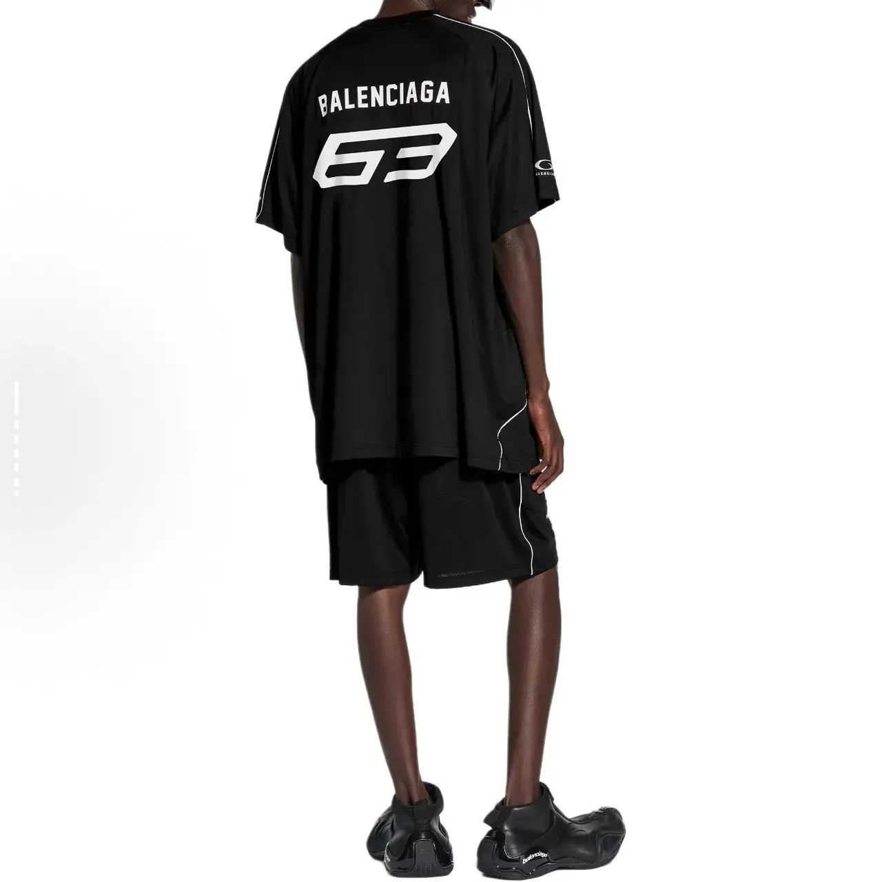 【現貨】巴黎 BLC 25SS x Lamborghini 聯名 車標刺繡logo 短袖T恤足球衣 黑色