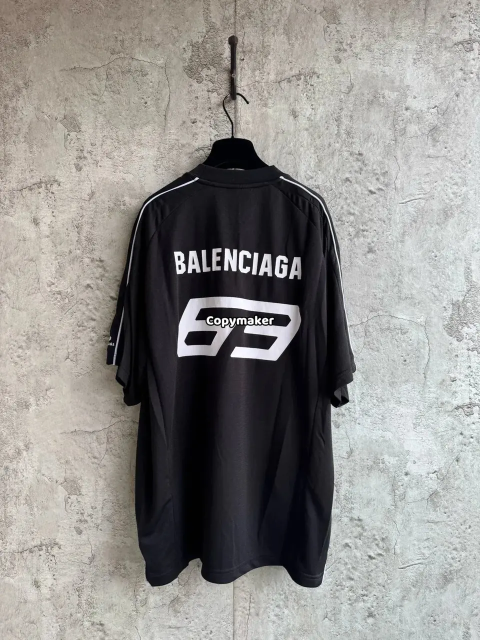 【現貨】巴黎 BLC 25SS x Lamborghini 聯名 車標刺繡logo 短袖T恤足球衣 黑色