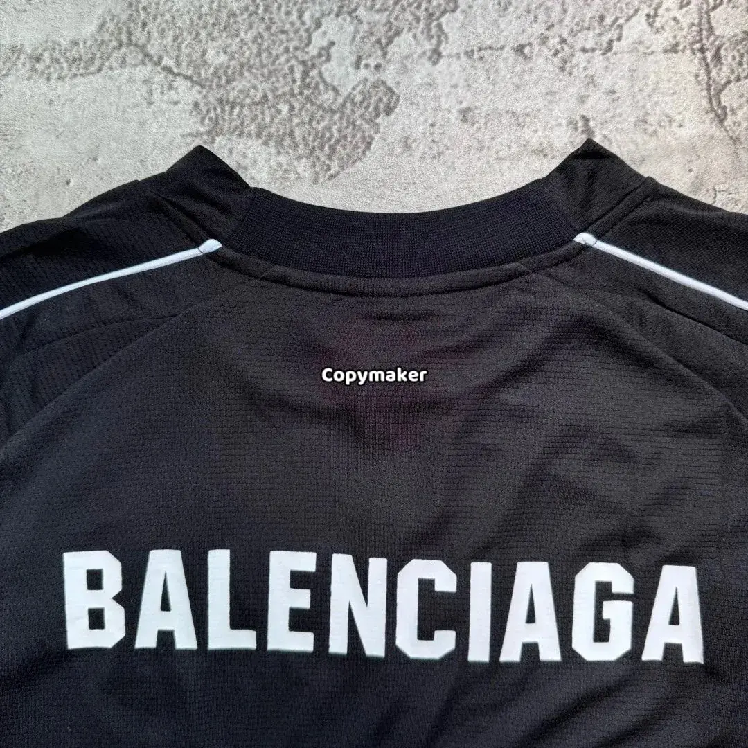 【現貨】巴黎 BLC 25SS x Lamborghini 聯名 車標刺繡logo 短袖T恤足球衣 黑色