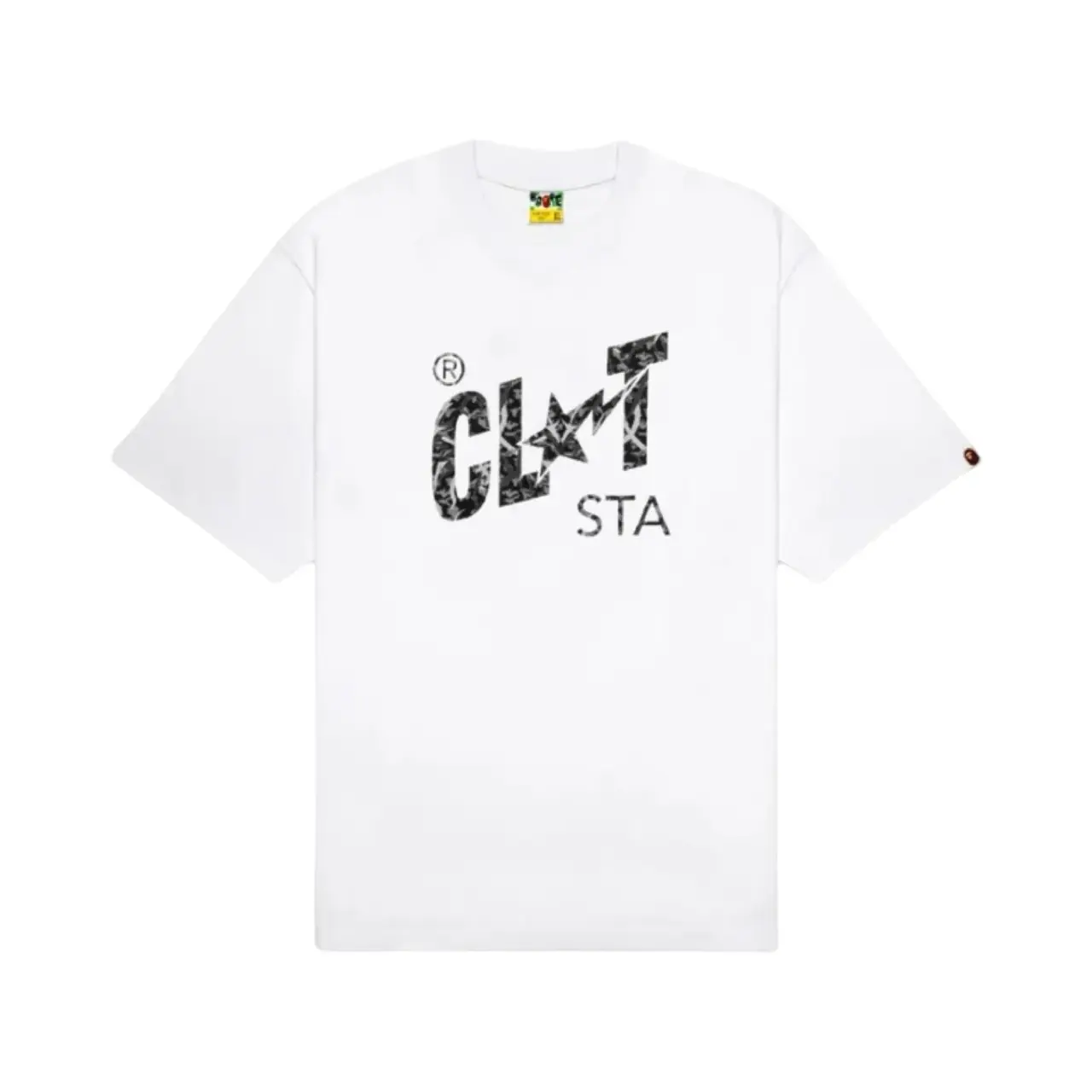 【預售】A bathing ape BAPE x CLOT 25SS 經典聯名 迷彩字母猿人荊棘印花 短袖T恤