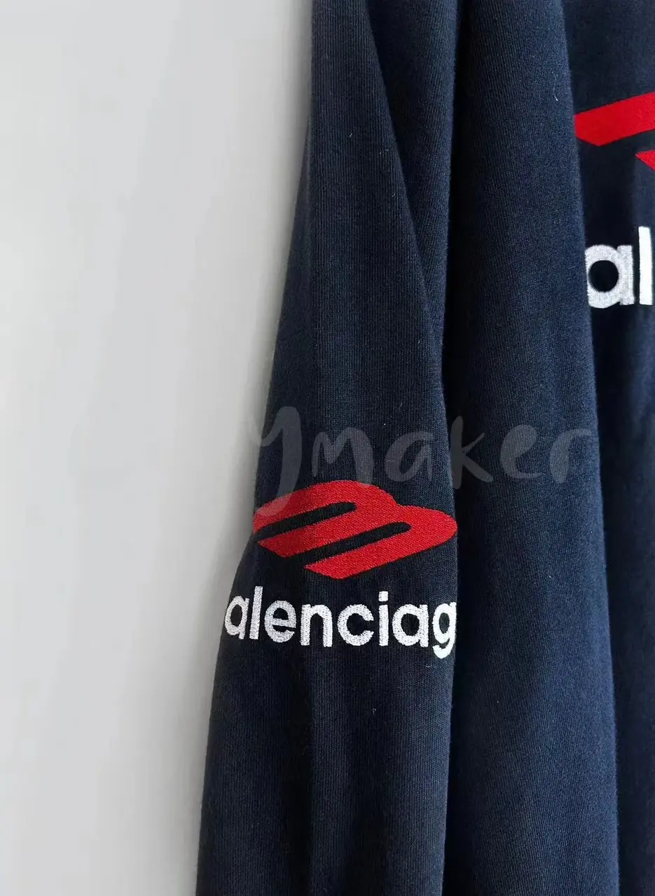 巴黎 BLC 23FW Soprty 3B 刺繡 雙面大LOGO 基本款 長袖T恤