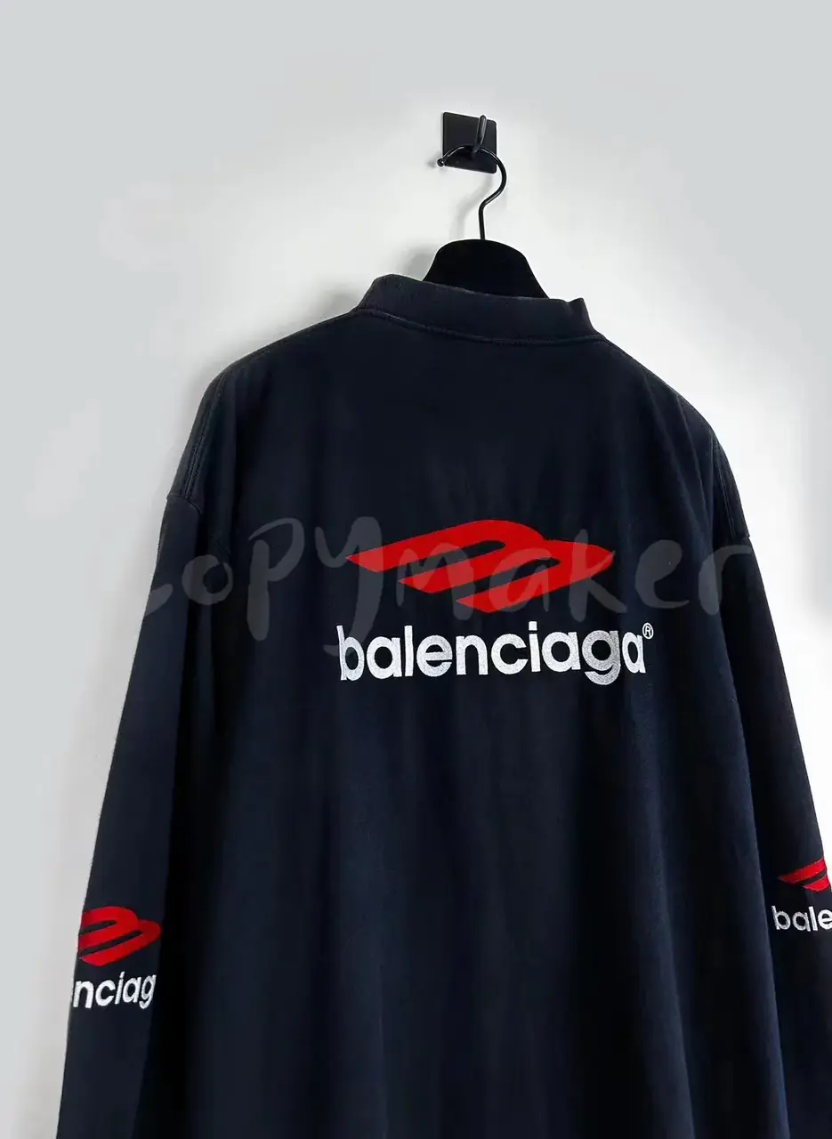 巴黎 BLC 23FW Soprty 3B 刺繡 雙面大LOGO 基本款 長袖T恤