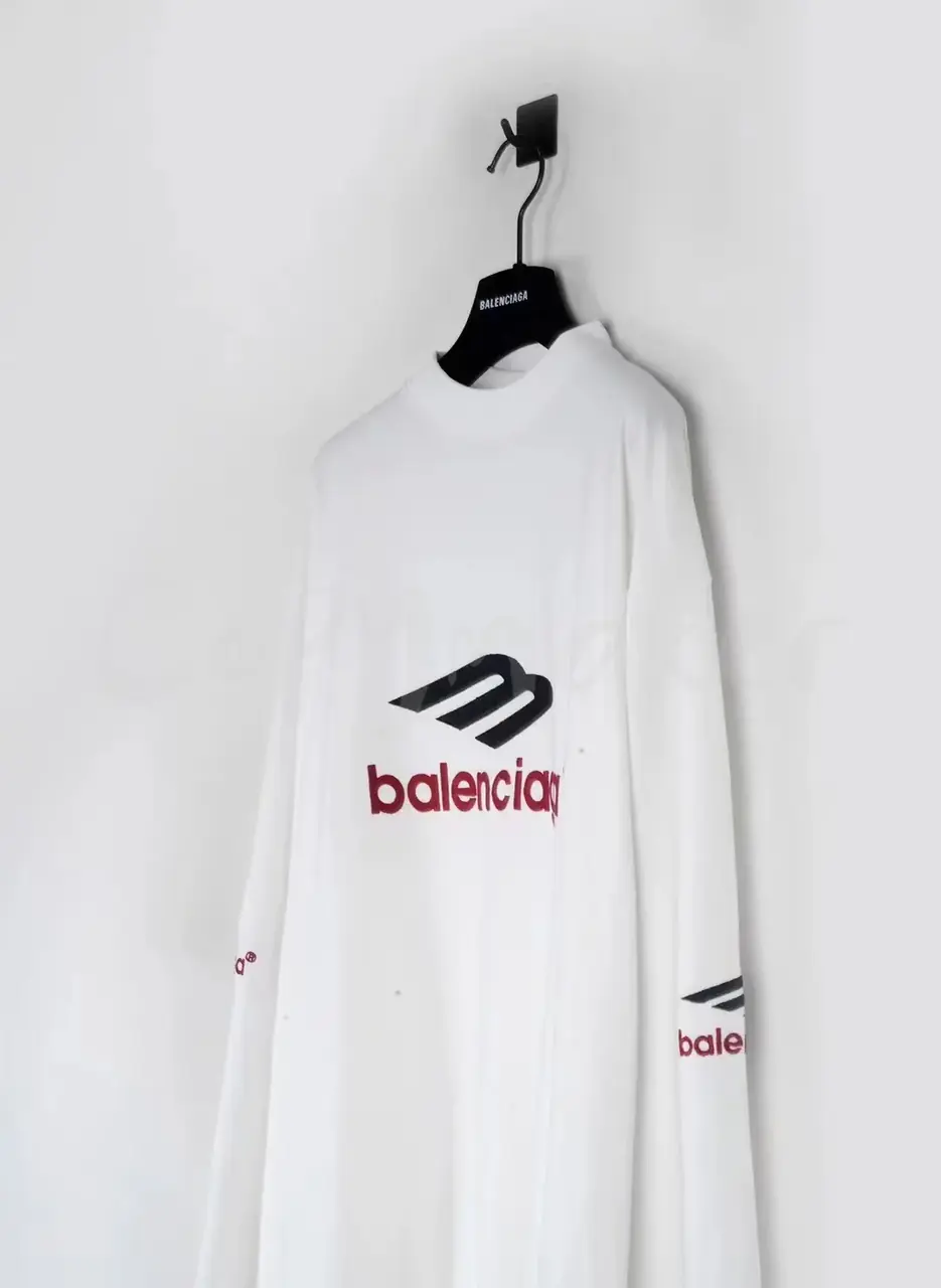 巴黎 BLC 23FW Soprty 3B 刺繡 雙面大LOGO 基本款 長袖T恤