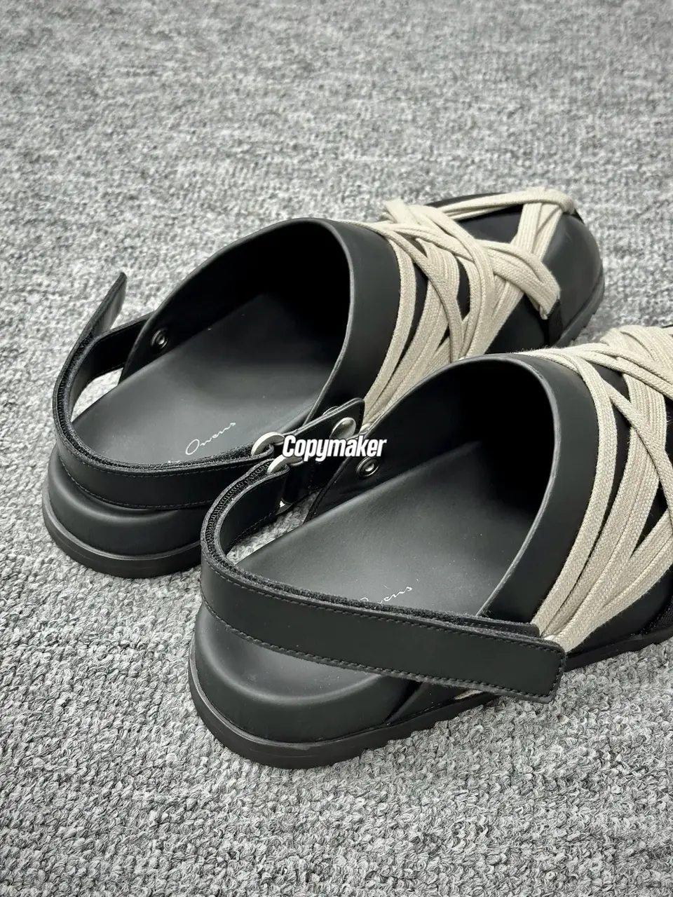 【預售】Rick Owens RO Megalace 主線 交叉綁帶 頭層牛皮包頭鞋穆勒鞋懶人鞋休閒鞋拖鞋半拖