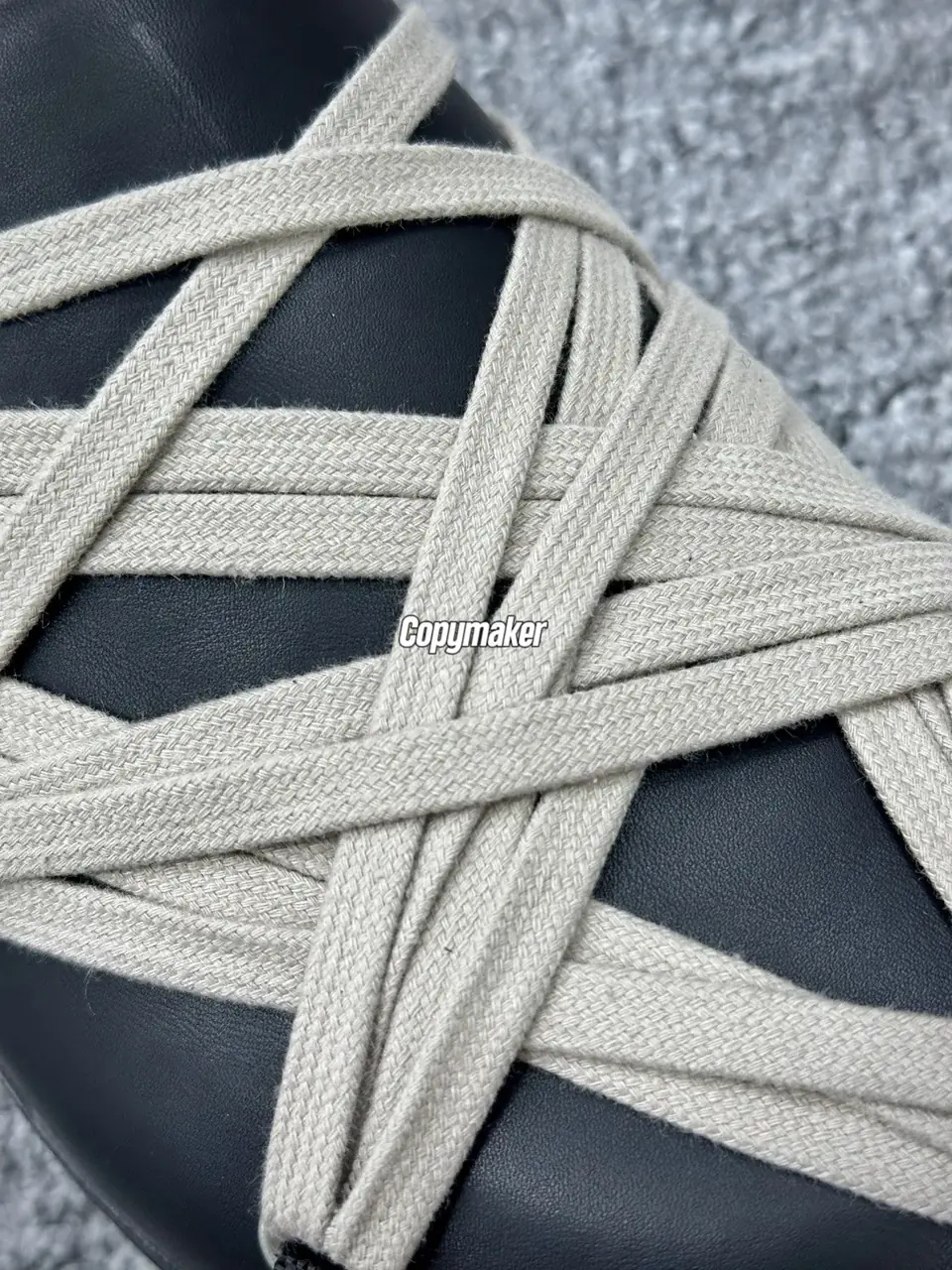 【預售】Rick Owens RO Megalace 主線 交叉綁帶 頭層牛皮包頭鞋穆勒鞋懶人鞋休閒鞋拖鞋半拖