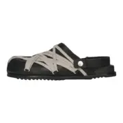 【預售】Rick Owens RO Megalace 主線 交叉綁帶 頭層牛皮包頭鞋穆勒鞋懶人鞋休閒鞋拖鞋半拖