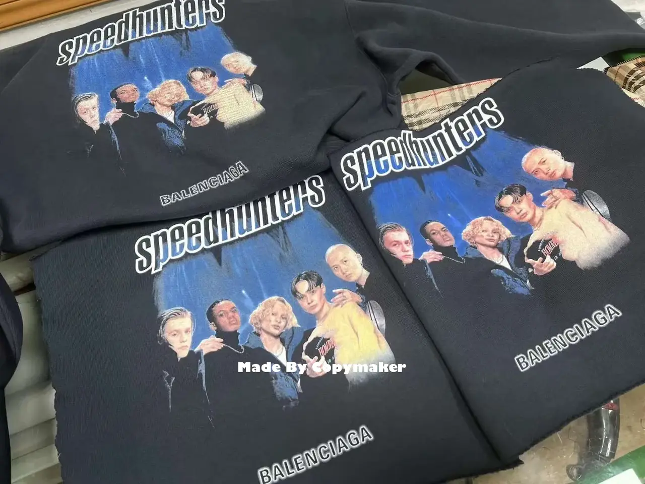 巴黎 BLC 18FW SpeedHunters 樂隊 開裂印花 帽T 連帽衛衣
