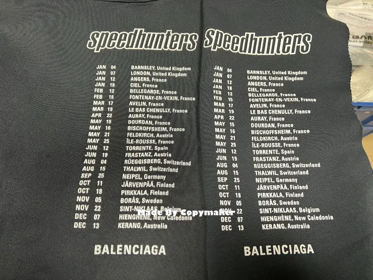 巴黎 BLC 18FW SpeedHunters 樂隊 開裂印花 帽T 連帽衛衣