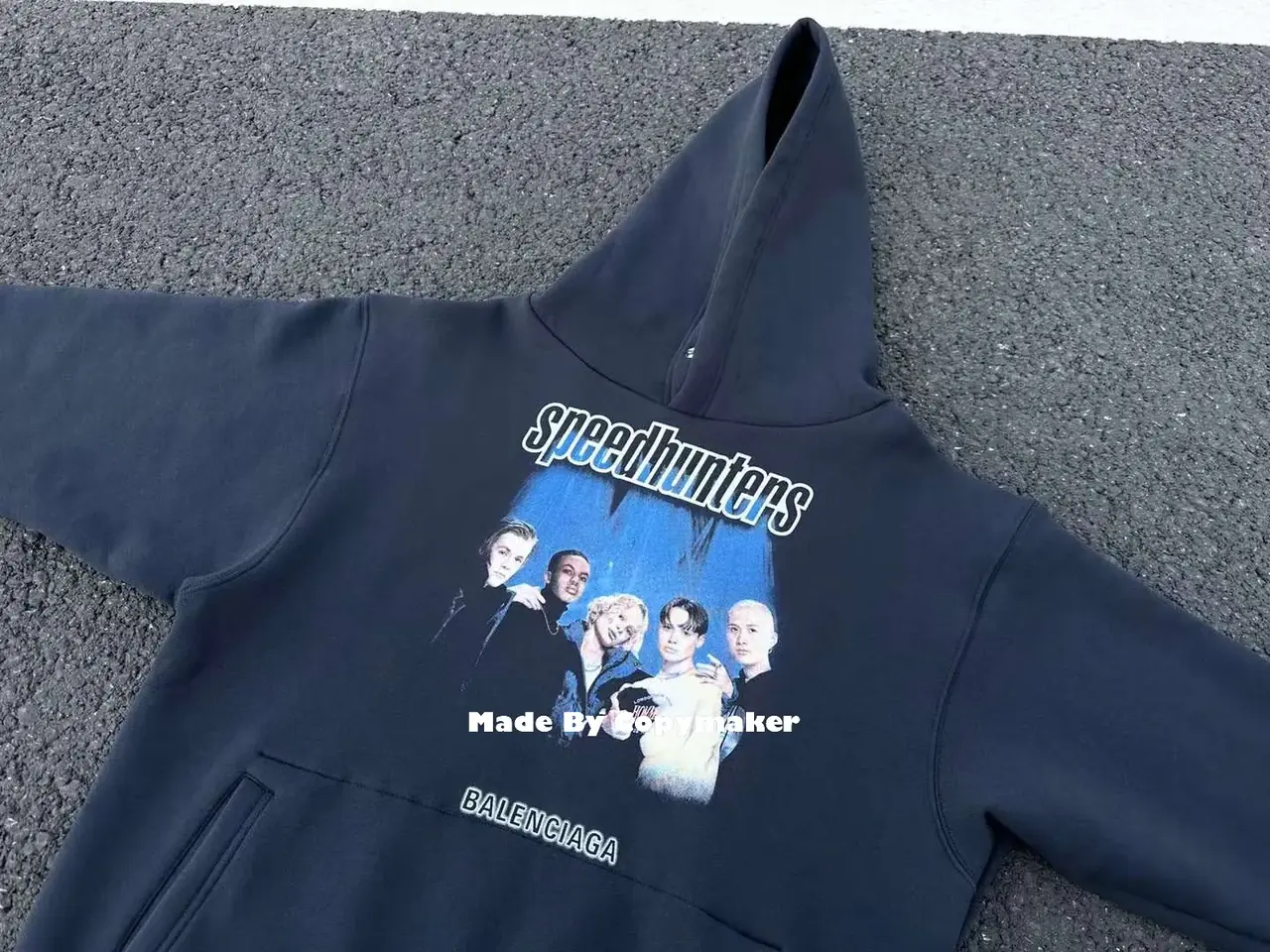 巴黎 BLC 18FW SpeedHunters 樂隊 開裂印花 帽T 連帽衛衣