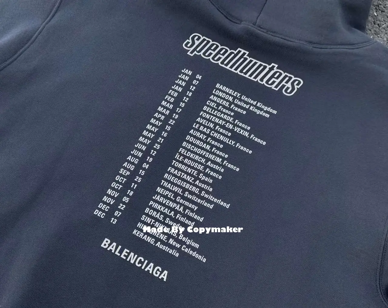 巴黎 BLC 18FW SpeedHunters 樂隊 開裂印花 帽T 連帽衛衣