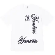 【預售】Sup x MLB FW25 WEEK17 Team Tee NY 草寫字母後背圖像短袖T恤 黑/白：圖片 4