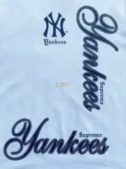 【預售】Sup x MLB FW25 WEEK17 Team Tee NY 草寫字母後背圖像短袖T恤 黑/白：圖片 8