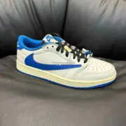 【預售】Travis Scott x Fragment Design x Air Jordan 1 三方聯名 白藍 10.0 閃電 倒鉤 AJ1：圖片 5