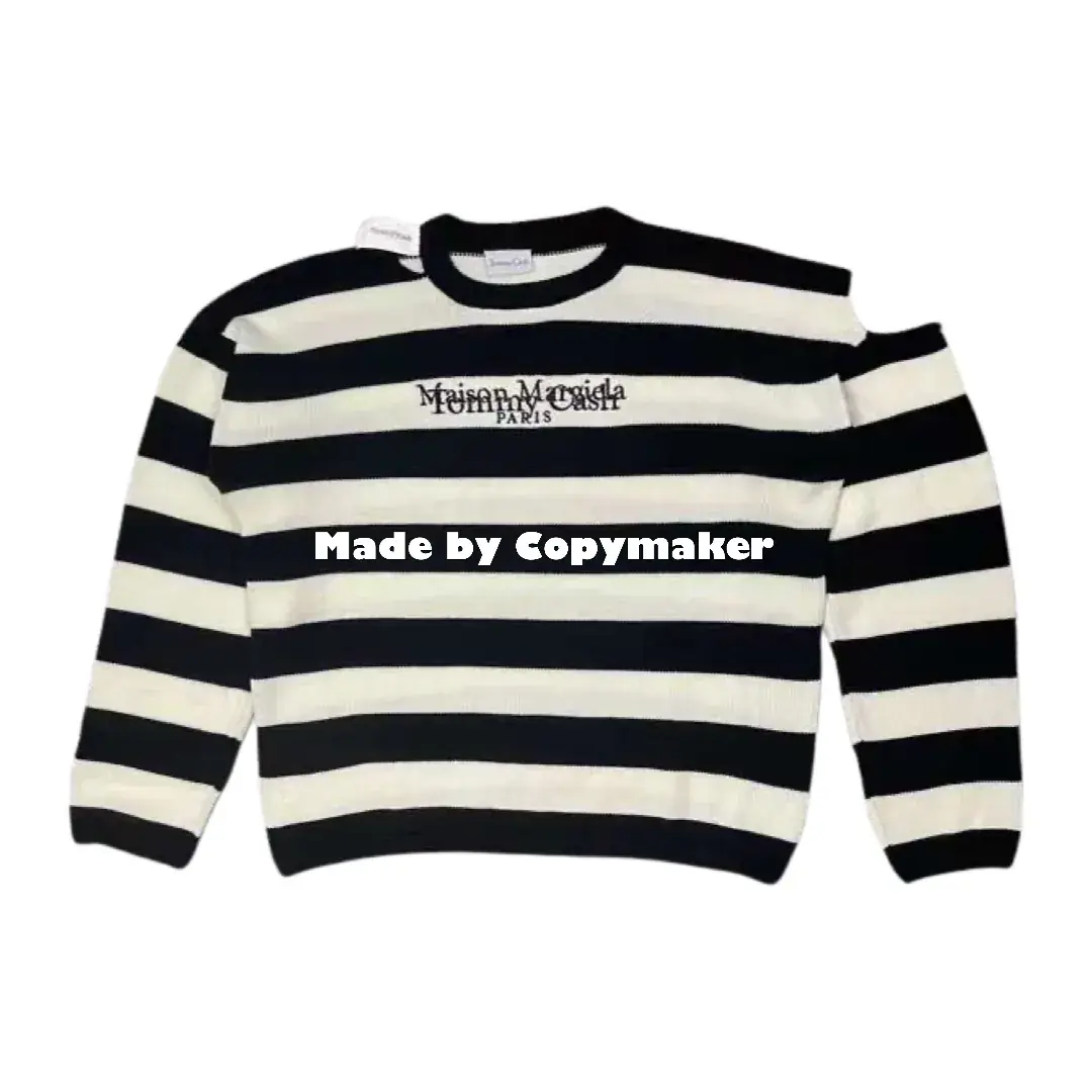 Maison Margiela Tommy Cash 馬吉拉 聯名 刺繡 條紋 LOGO 針織 毛衣 mm6