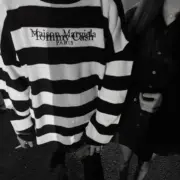 Maison Margiela Tommy Cash 馬吉拉 聯名 刺繡 條紋 LOGO 針織 毛衣 mm6