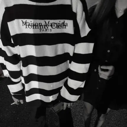 Maison Margiela Tommy Cash 馬吉拉 聯名 刺繡 條紋 LOGO 針織 毛衣 mm6