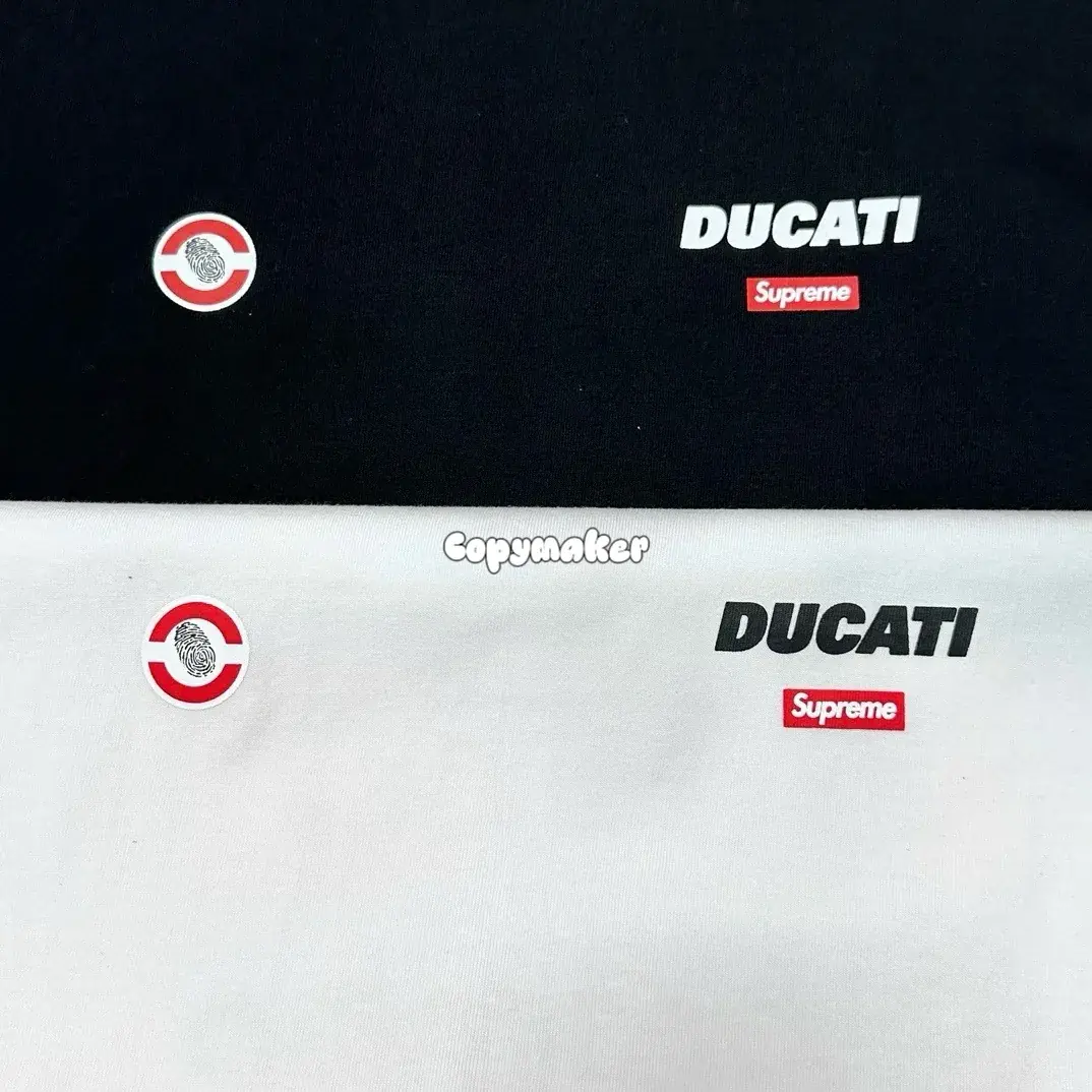 【預售】Sup 24SS week16 x DUCATI 聯名徽章印花 短袖T恤 黑/白