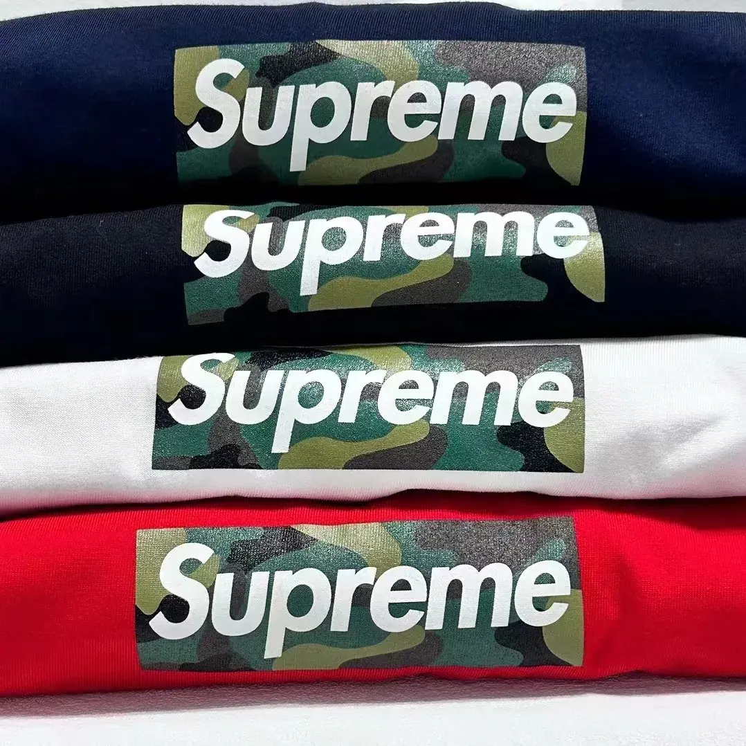 Sup 23FW 迷彩box logo boxlogo bogo 圓領短袖T恤