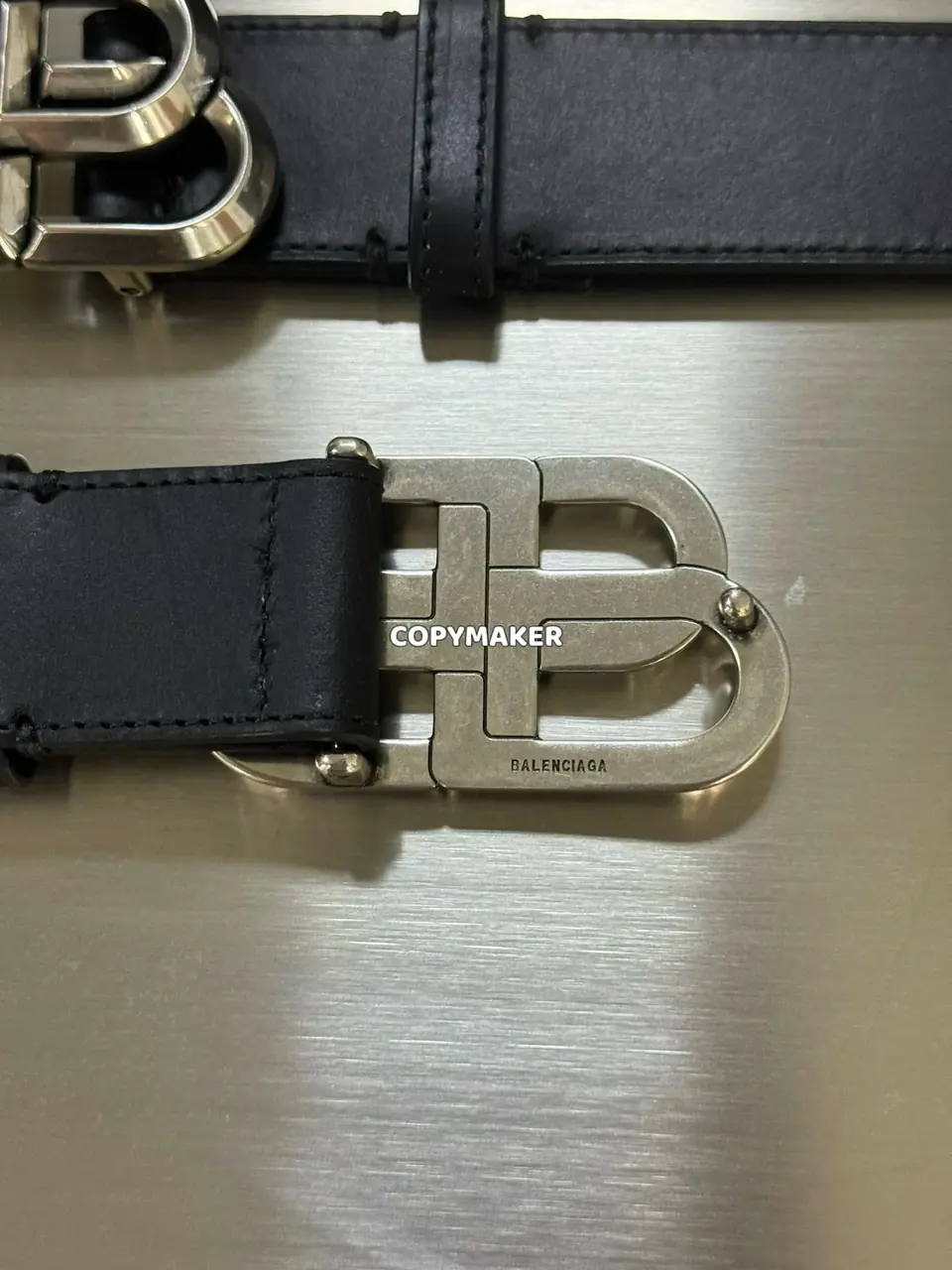 【現貨】【過驗】巴黎 BLC 24SS 經典鎖扣雙B字母logo 頭層牛皮 作舊 皮帶腰帶 115cm