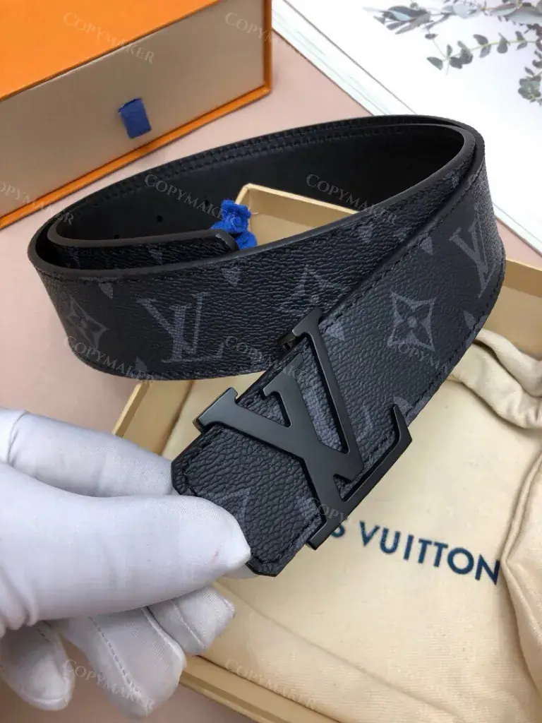 1V 21FW 經典老花 滿版Logo 黑色全黑黑魂 牛皮真皮皮帶 腰帶 M0449U