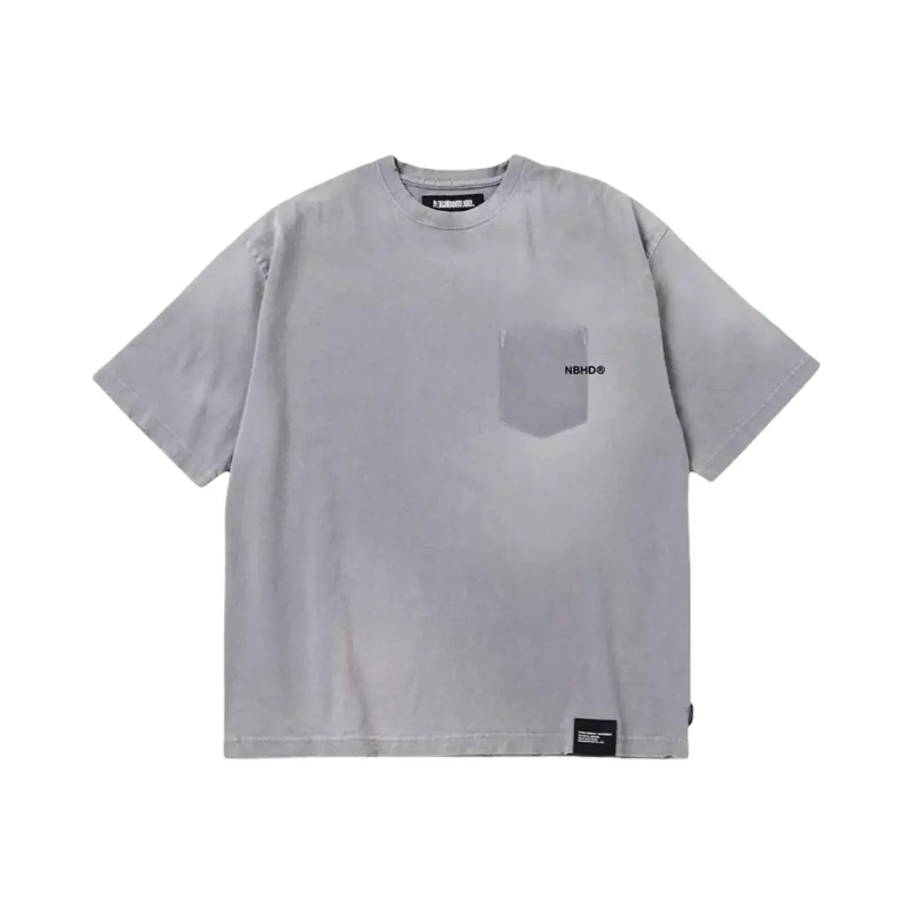 【預售】NEIGHBORHOOD 25SS 重磅洗水做舊蠟染破壞口袋 短袖T恤 NBHD
