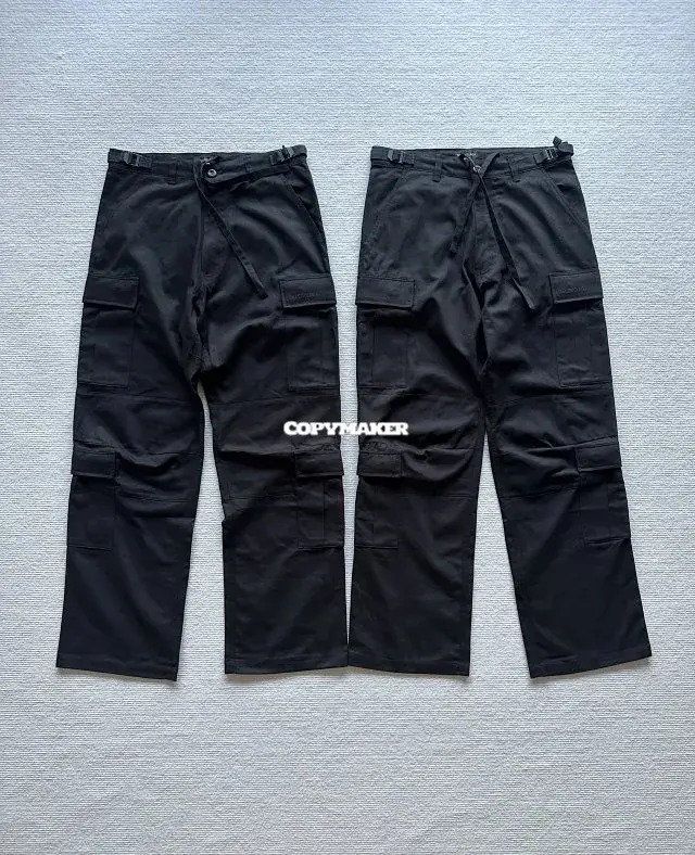 【預售】巴黎 BLC 25SS Cargo 刺繡logo 8袋多功能戰術工裝褲直筒褲休閒褲 黑色