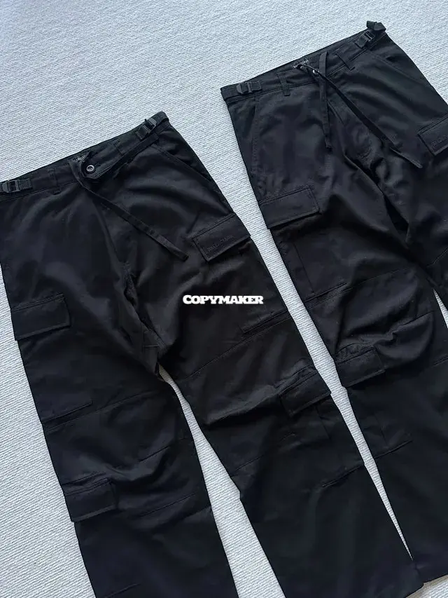 【預售】巴黎 BLC 25SS Cargo 刺繡logo 8袋多功能戰術工裝褲直筒褲休閒褲 黑色