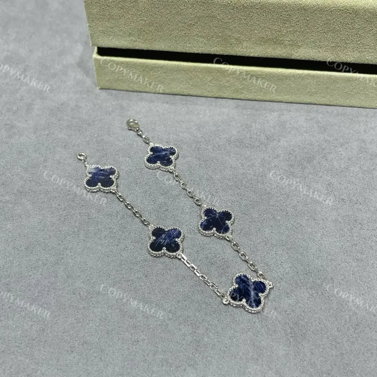VCA 梵克雅* Alhambra 四葉草 限定款 彼得石 雷射 手環 手鍊 V金