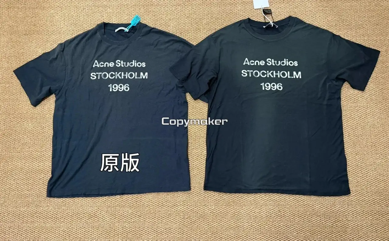 【預售】Acne Studios 25SS 水洗做舊經典logo 素面簡約 圓領純棉短袖T恤 褪色黑