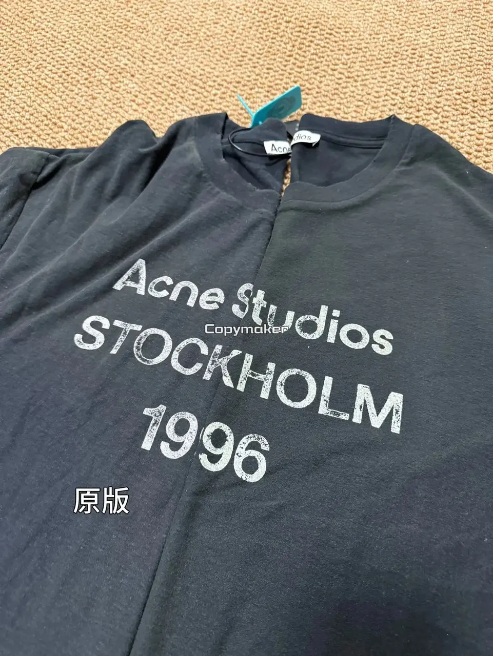 【預售】Acne Studios 25SS 水洗做舊經典logo 素面簡約 圓領純棉短袖T恤 褪色黑