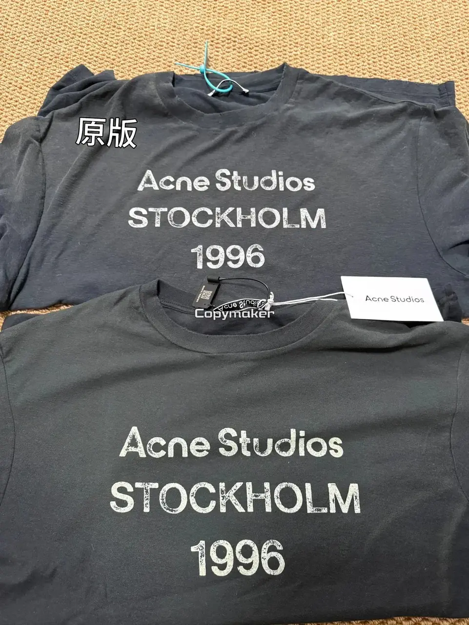 【預售】Acne Studios 25SS 水洗做舊經典logo 素面簡約 圓領純棉短袖T恤 褪色黑